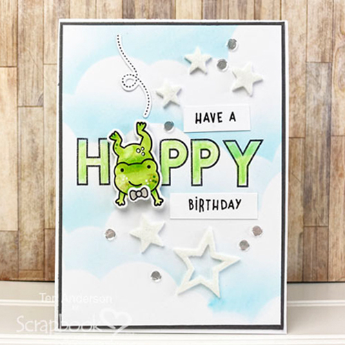 Fun Frog Card Tutorial by Teri Anderson for Scrapbook Adhesives by 3L