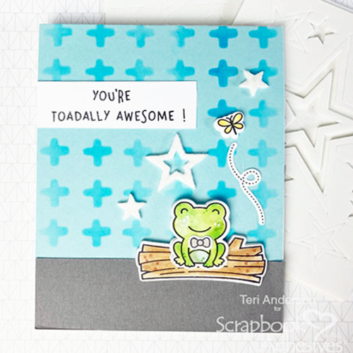 Fun Frog Card Tutorial by Teri Anderson for Scrapbook Adhesives by 3L