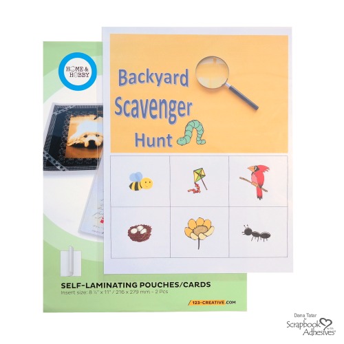 Kids Craft: Backyard Scavenger Hunt by Dana Tatar for Scrapbook Adhesives by 3L 