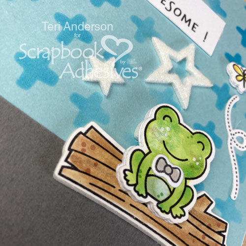 Fun Frog Card Tutorial by Teri Anderson for Scrapbook Adhesives by 3L