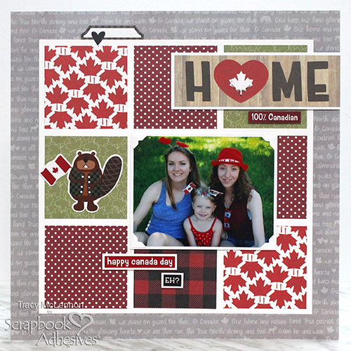 Canada Day Grid Layout by Tracy McLennon for Scrapbook Adhesives by 3L