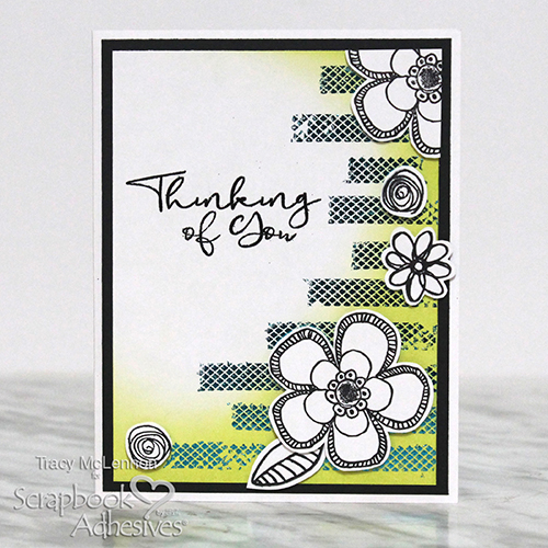 Thinking of You Embellished Card Tutorial by Tracy McLennon for Scrapbook Adhesives by 3L