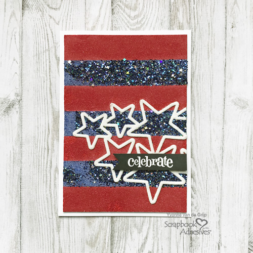 Celebrate & Sparkle for the 4th Card Tutorial by Yvonne van de Grijp for Scrapbook Adhesives by 3L