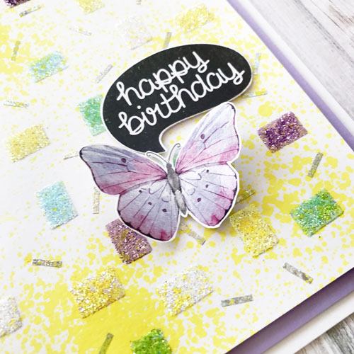 DIY Confetti Background Birthday Card by Yvonne van de Grijp for Scrapbook Adhesives by 3L