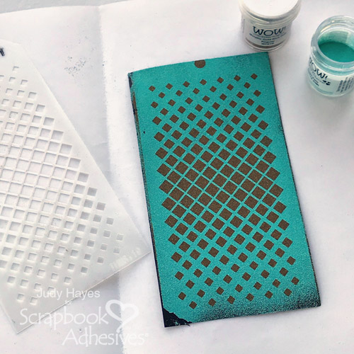 Thankful Card with Stencil and Heat Emboss Tutorial by Judy Hayes for Scrapbook Adhesives by 3L