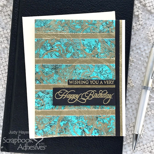 Heat Embossed Background Birthday Card by Judy Hayes for Scrapbook Adhesives by 3L