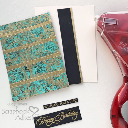 Heat Embossed Background Birthday Card by Judy Hayes for Scrapbook Adhesives by 3L