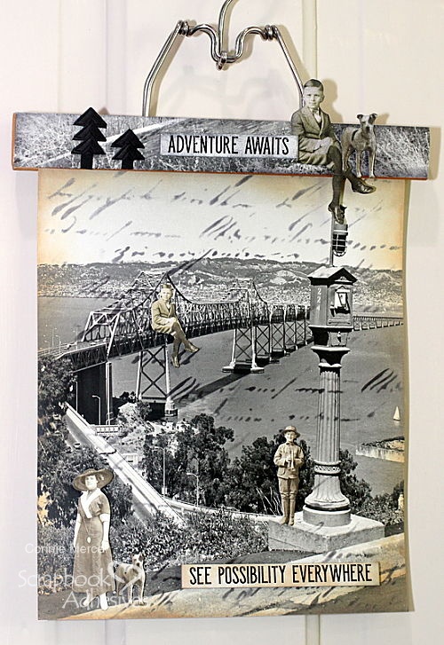 Re-Purposed to Art Hangers by Connie Mercer for Scrapbook Adhesives by 3L