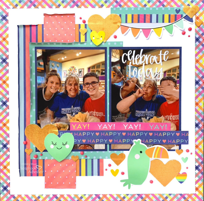 Celebrate Today Layout by Christine Meyer for Scrapbook Adhesives by 3L