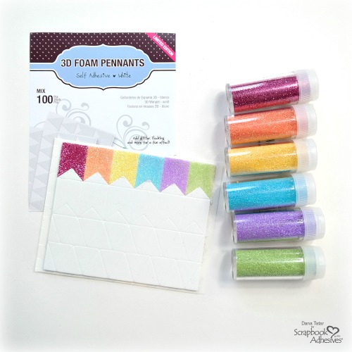 Tie-Dye Scrapbook Background by Dana Tatar for Scrapbook Adhesives by 3L