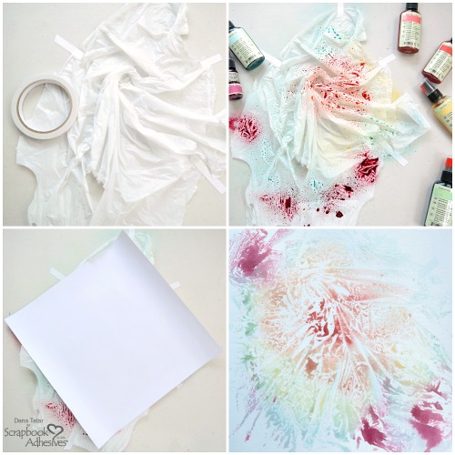 Tie-Dye Scrapbook Background by Dana Tatar for Scrapbook Adhesives by 3L