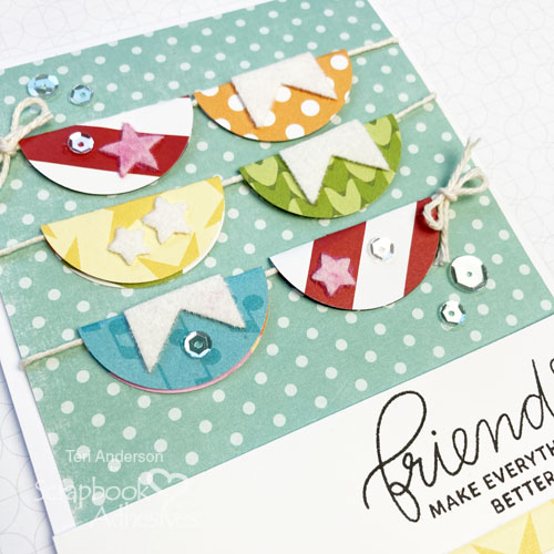 Fun Circle Banner Tutorial by Teri Anderson for Scrapbook Adhesives by 3L 