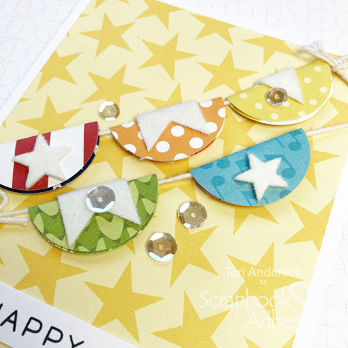 Fun Circle Banner Tutorial by Teri Anderson for Scrapbook Adhesives by 3L