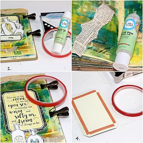 Gifts from the Sea Art Journal Pages by Connie Mercer for Scrapbook Adhesives by 3L 