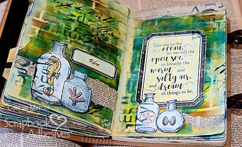 Gifts from the Sea Art Journal Pages by Connie Mercer for Scrapbook Adhesives by 3L 