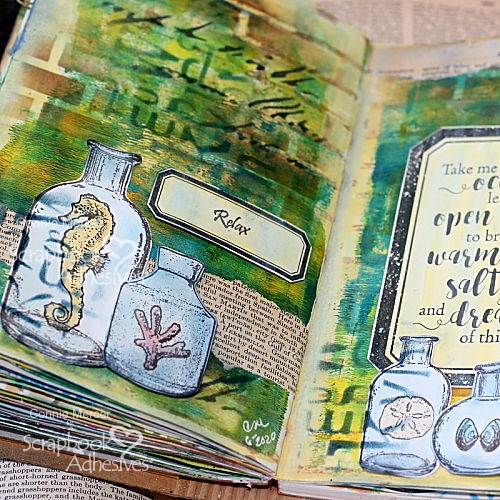 Gifts from the Sea Art Journal Pages by Connie Mercer for Scrapbook Adhesives by 3L 