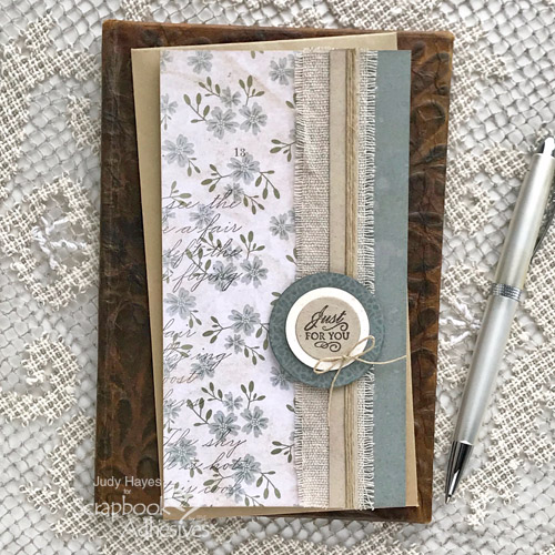 Just for You Linen Band Card by Judy Hayes for Scrapbook Adhesives by 3L