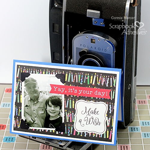 Make a Wish Photo Card by Connie Mercer for Scrapbook Adhesives by 3L 