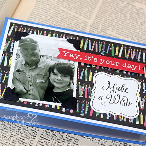 Make a Wish Photo Card by Connie Mercer for Scrapbook Adhesives by 3L 