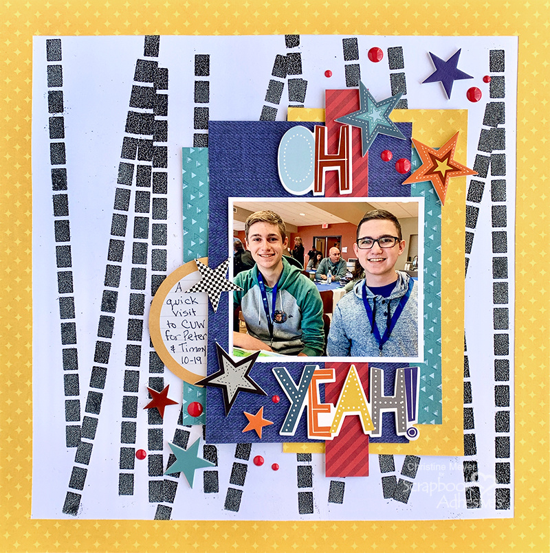College Visit Scrapbook Layout by Christine Meyer For Scrapbook Adhesives by 3L