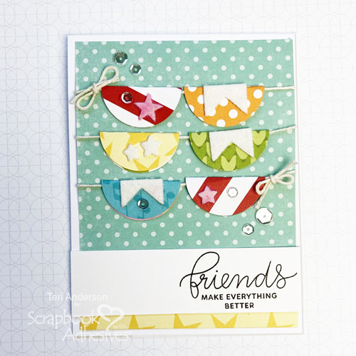 Fun Circle Banner Tutorial by Teri Anderson for Scrapbook Adhesives by 3L 