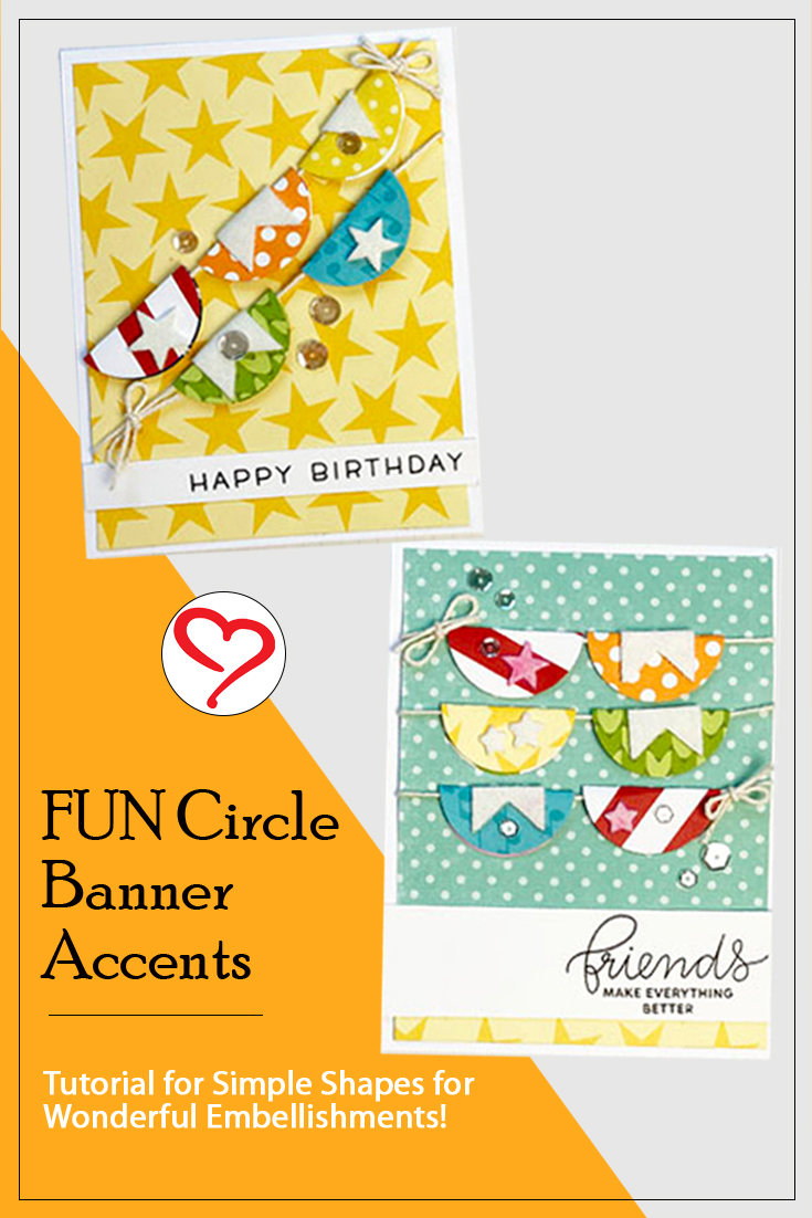 Fun Circle Banner Tutorial by Teri Anderson for Scrapbook Adhesives by 3L Pinterest