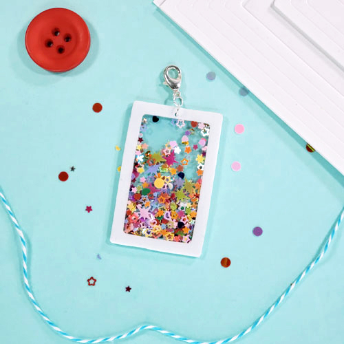 Shaker Key Chain and Card Ensemble by Sheri Holt for Scrapbook Adhesives by 3L