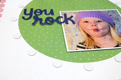 You Rock Foam Circle Layout by Tracy McLennon for Scrapbook Adhesives by 3L