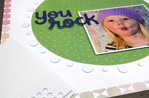 You Rock Foam Circle Layout by Tracy McLennon for Scrapbook Adhesives by 3L