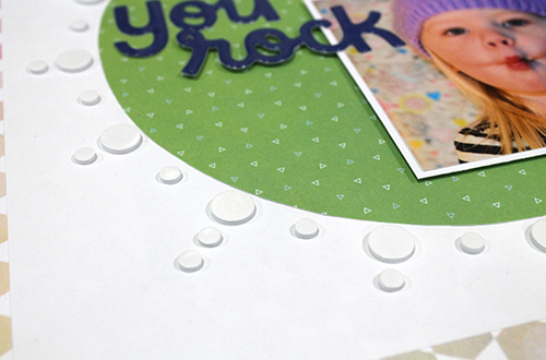 You Rock Foam Circle Layout by Tracy McLennon for Scrapbook Adhesives by 3L