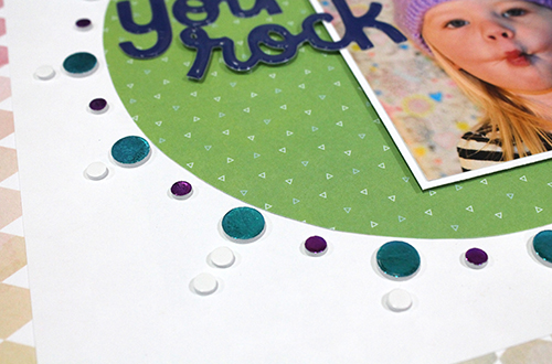 You Rock Foam Circle Layout by Tracy McLennon for Scrapbook Adhesives by 3L