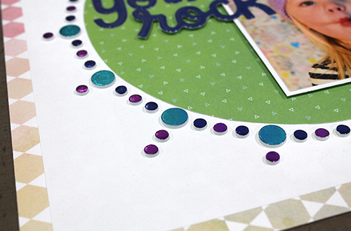 You Rock Foam Circle Layout by Tracy McLennon for Scrapbook Adhesives by 3L