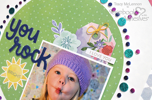 You Rock Foam Circle Layout by Tracy McLennon for Scrapbook Adhesives by 3L