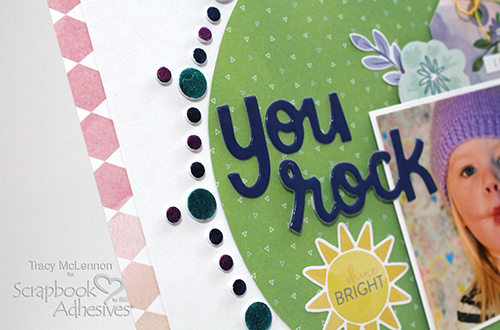 You Rock Foam Circle Layout by Tracy McLennon for Scrapbook Adhesives by 3L