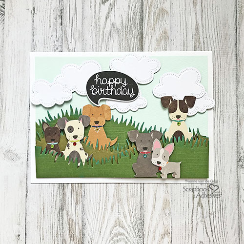 Doggone Cute Birthday Card by Yvonne van de Grijp for Scrapbook Adhesives by 3L