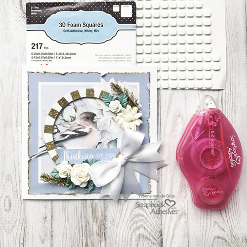 Thinking of You Circle Frame Card by Yvonne van de Grijp for Scrapbook Adhesives by 3L