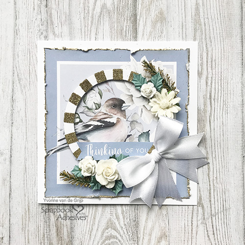 Thinking of You Circle Frame Card by Yvonne van de Grijp for Scrapbook Adhesives by 3L