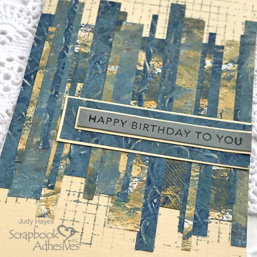 Mixed Media Pieced Birthday Card by Judy Hayes for Scrapbook Adhesives by 3L