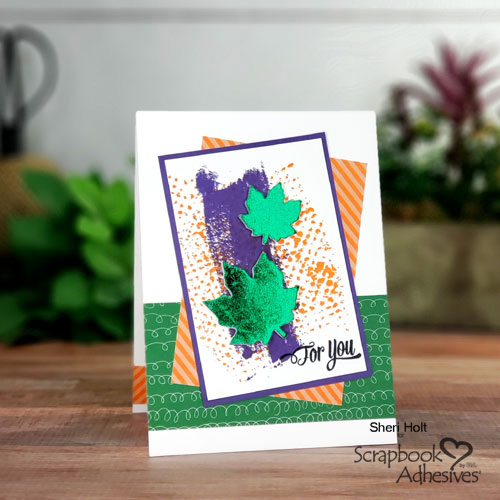 Colorful For You Fall Card Tutorial by Sheri Holt for Scrapbook Adhesives by 3L