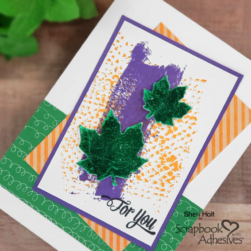 Colorful For You Fall Card Tutorial by Sheri Holt for Scrapbook Adhesives by 3L