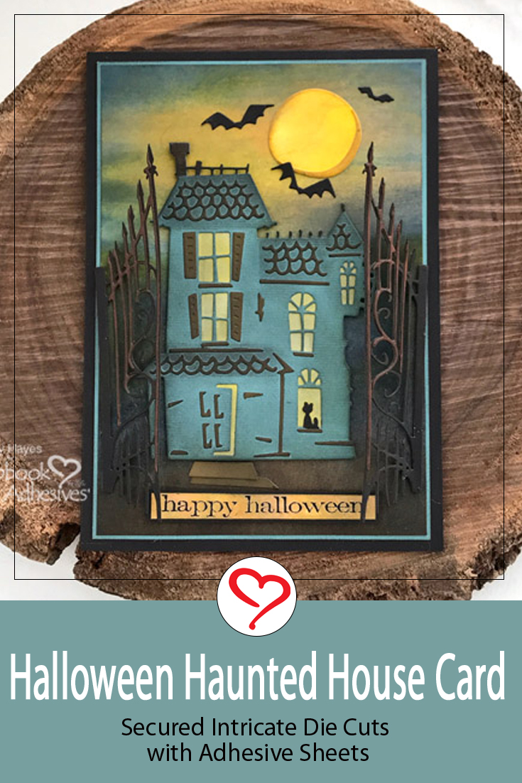 Haunted House Halloween Card by Judy Hayes for Scrapbook Adhesives by 3L Pinterest