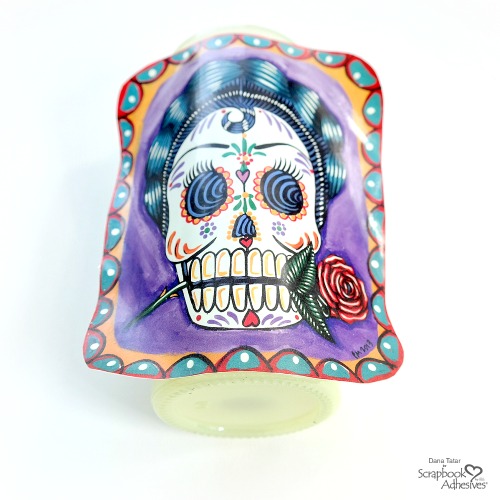 Sugar Skull Candle Décor by Dana Tatar for Scrapbook Adhesives by 3L