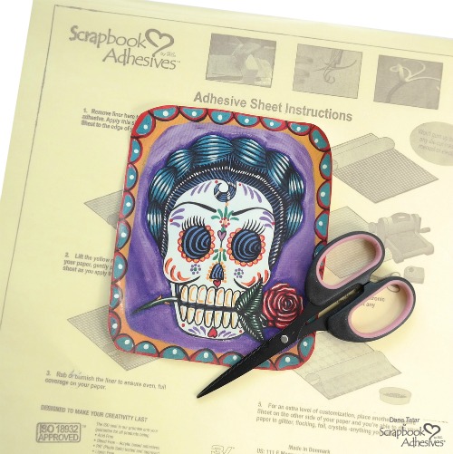 Sugar Skull Candle Décor by Dana Tatar for Scrapbook Adhesives by 3L