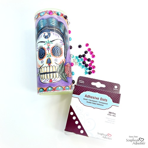 Sugar Skull Candle Décor by Dana Tatar for Scrapbook Adhesives by 3L