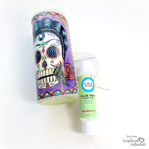Sugar Skull Candle Décor by Dana Tatar for Scrapbook Adhesives by 3L