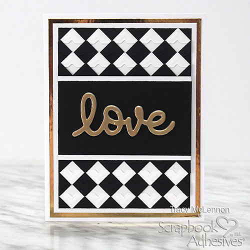 Checkered Pattern Love Card by Tracy McLennon for Scrapbook Adhesives by 3L