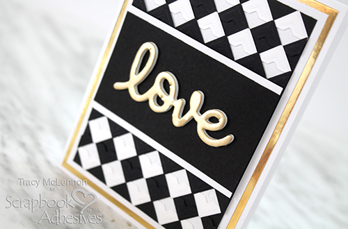 Checkered Pattern Love Card by Tracy McLennon for Scrapbook Adhesives by 3L