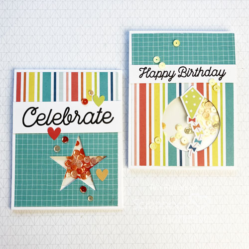 Easy Shaker Birthday Cards by Teri Anderson for Scrapbook Adhesives by 3L