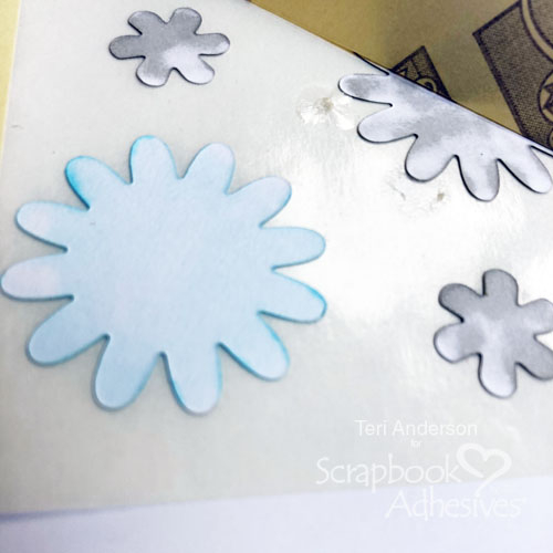 Glittered Flowers for Cards Tutorial by Teri Anderson for Scrapbook Adhesives by 3L