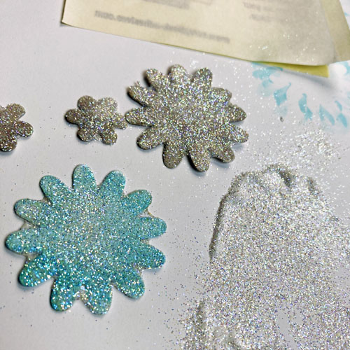 Glittered Flowers for Cards Tutorial by Teri Anderson for Scrapbook Adhesives by 3L